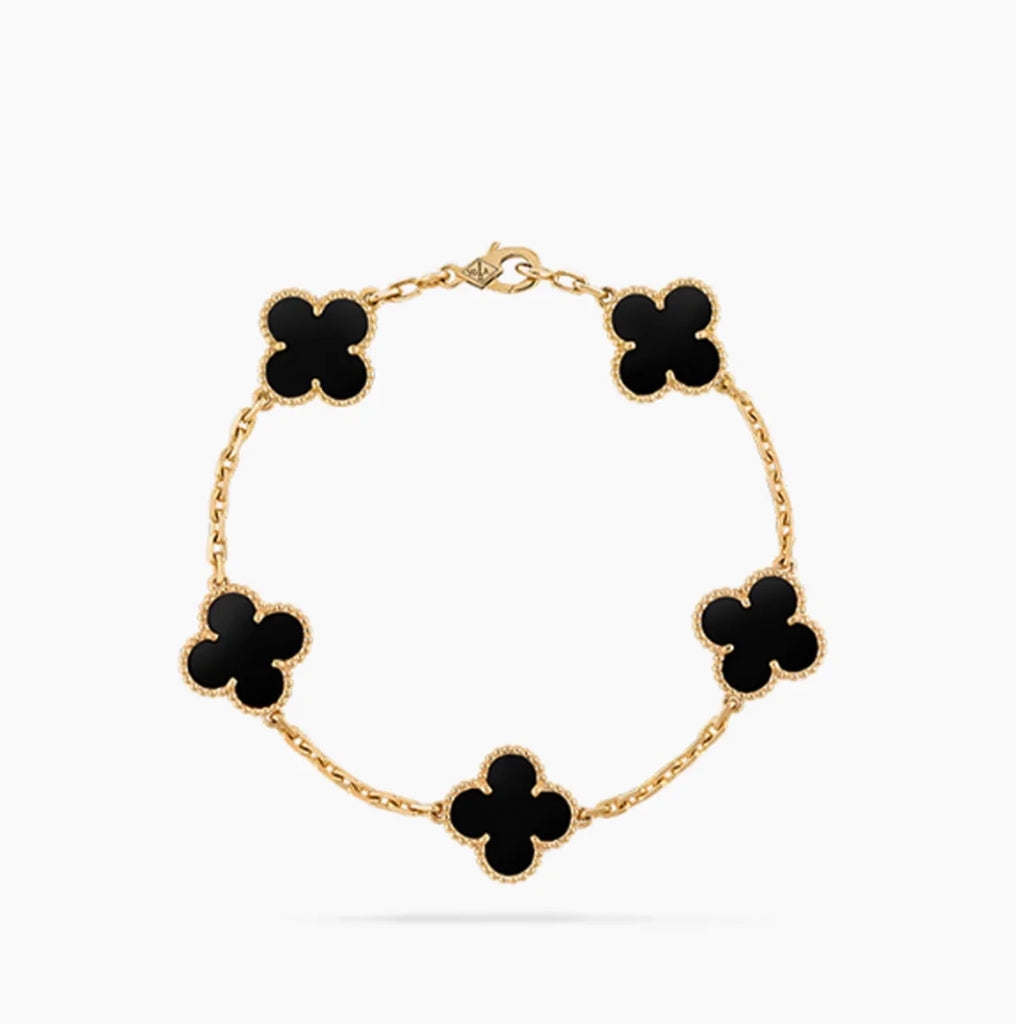 Black Clover 18Kt Gold Plated on Silver